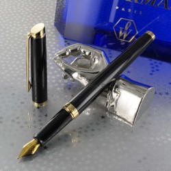 Stylo Plume WATERMAN® Hémisphère Noir Brillant GT ( Medium )