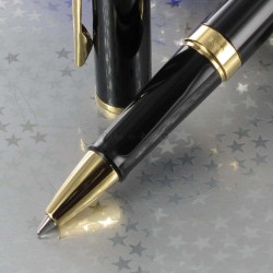 Waterman Expert stylo plume  noir brillant avec attributs dorés à