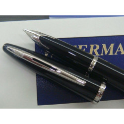 STYLO PLUME (M) Or massif 18  K carène Laque Noire ST de WATERMAN®