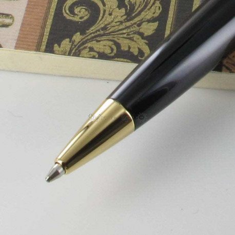 Stylo à Bille Gel WATERMAN Lauréat - Laque Noire Et Or, Occasion, écriture Fluide, Marque De Luxe