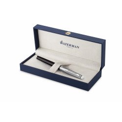 Stylo Plume Moyenne WATERMAN® Hémisphère Acier Noir Mat