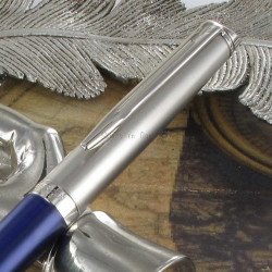 Stylo Roller WATERMAN® Hémisphère Acier Bleu Mat