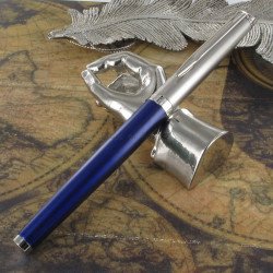 Stylo Roller WATERMAN® Hémisphère Acier Bleu Mat