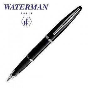 STYLO PLUME (M) Or massif 18  K carène Laque Noire ST de WATERMAN®