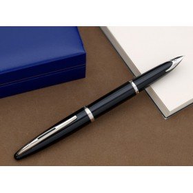 Stylo Plume WATERMAN® Or massif 18  K carène Laque Noire ST ( Medium )