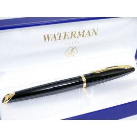 STYLO PLUME (M) Or massif 18  K carène Laque Noire GT de WATERMAN®