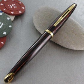 Stylo Plume WATERMAN® Carène Or massif 18 K Laque Ambre GT (Médium)