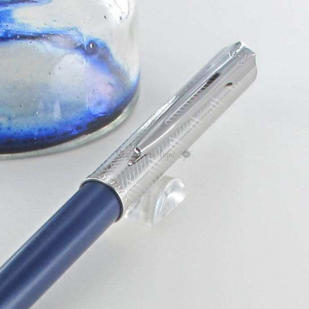 Stylo Bille Waterman Reflex Laque Marbré Bleu - Comme Neuf, Recharge Fournie, Classique Et élégant