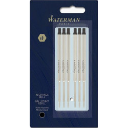 Blister de 6 Recharges Billes Noires Moyennes Waterman®