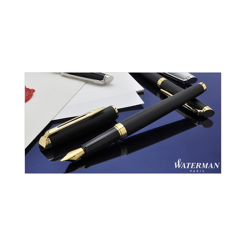 Stylo Plume WATERMAN® Hémisphère Noir Mat GT ( Medium )