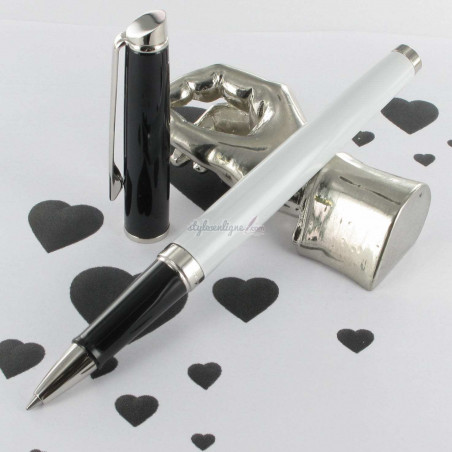 Stylo Roller WATERMAN® Hémisphère Colour Blocking Blanc Noir