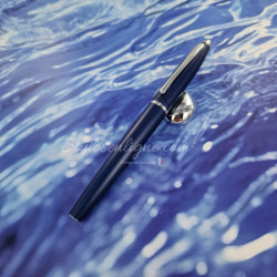 Stylo roller Calais bleu nuit métallisé mat