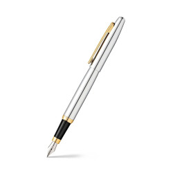 Stylo Plume VFM Chrome+attribut doré Sheaffer