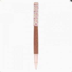 Oberthur Bahia (rose) – stylo roller ouvert, vue sur la pointe
