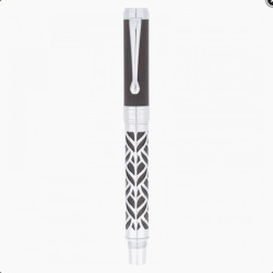 Coffret en bois gravé Oberthur contenant le stylo plume Carthagène en bois d’ébène