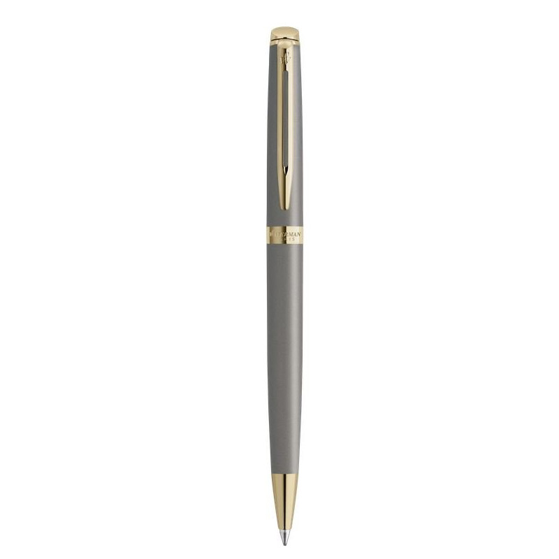 stylo-bille-waterman-hemisphere-discrete-gris-debout