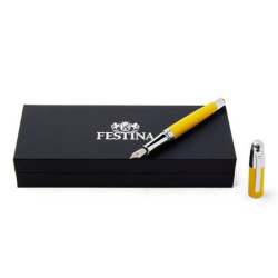 Coffret fermé stylo plume Festina Classicals jaune chrome