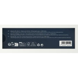 Dos de l'emballage des recharges pour stylo bille Festina noires taille M