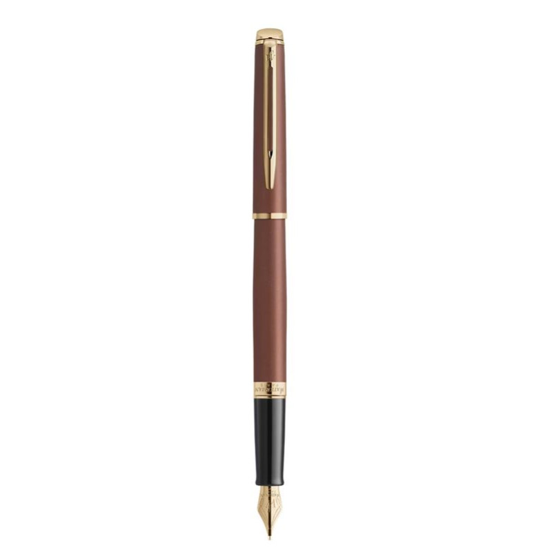 Stylo plume Waterman Hémisphère L’Édition Discrète Rouge Cuivre avec finitions dorées.