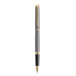 Stylo plume Waterman Hémisphère Gris Pierre avec finitions dorées.