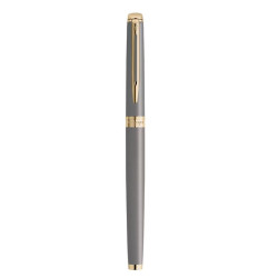 Stylo plume Waterman Hémisphère Gris Pierre avec finitions dorées.