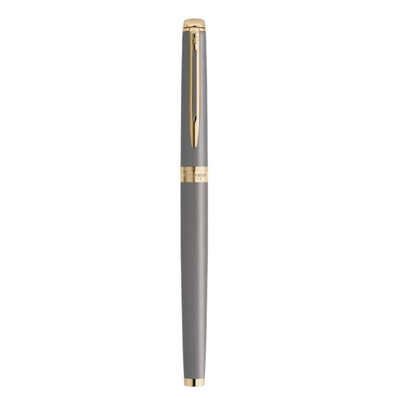 Stylo plume Waterman Hémisphère Gris Pierre avec finitions dorées.