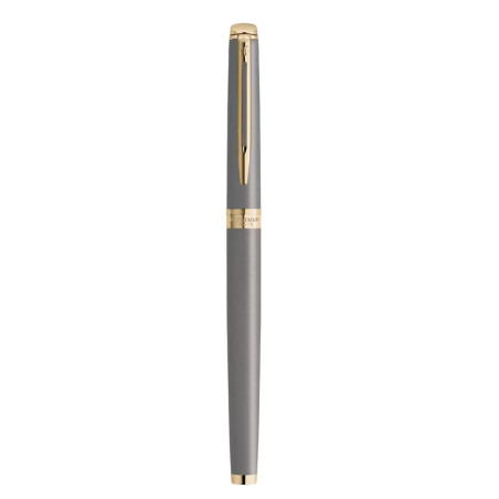 Stylo plume Waterman Hémisphère Gris Pierre avec finitions dorées.