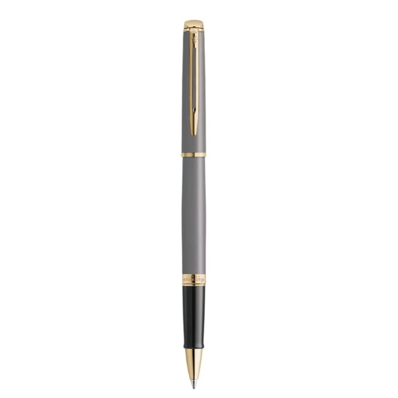 Vue de profil du stylo bille Waterman Hémisphère Gris Pierre.