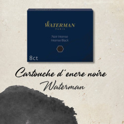 Visuel de présentation des cartouches Waterman Noir Intense