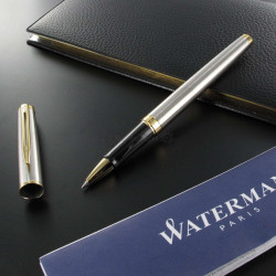 Stylo Roller Hémisphère Acier Satiné GT de WATERMAN